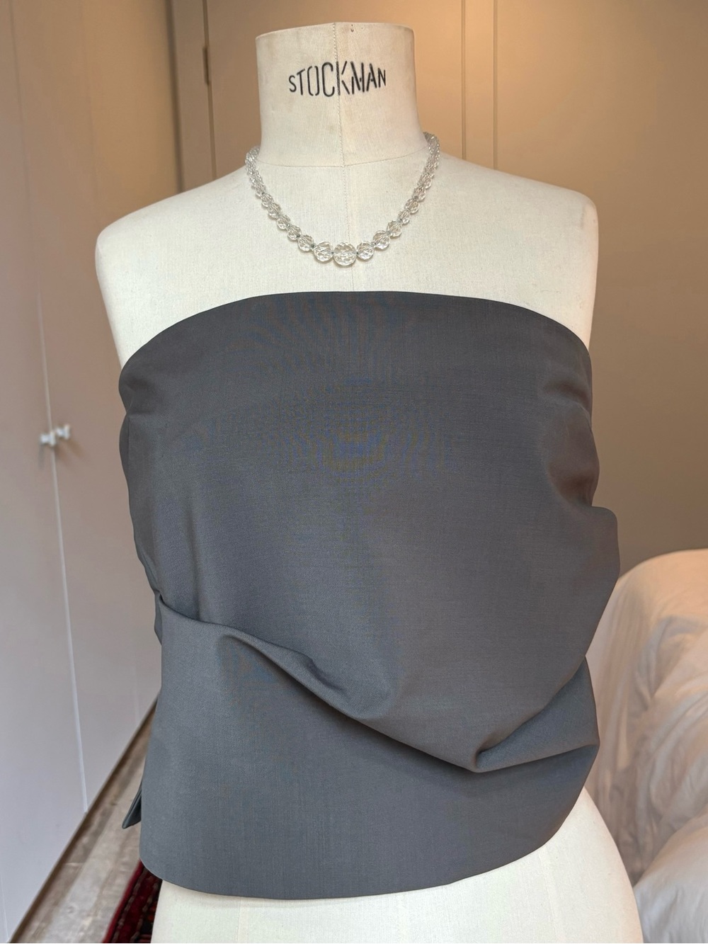 SIR the label Strapless Charcoal Gray Tube Top Dress